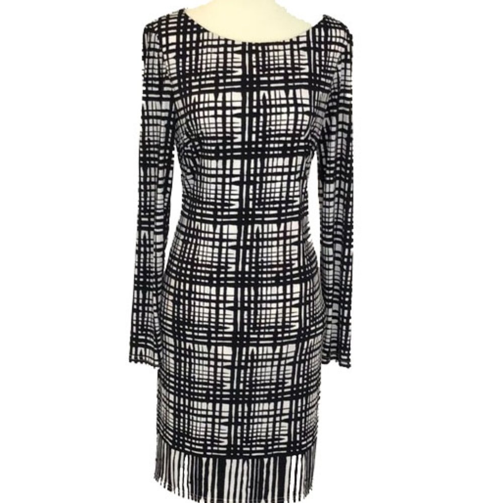 Vince Camuto Longsleeve B & W Dress Size 2